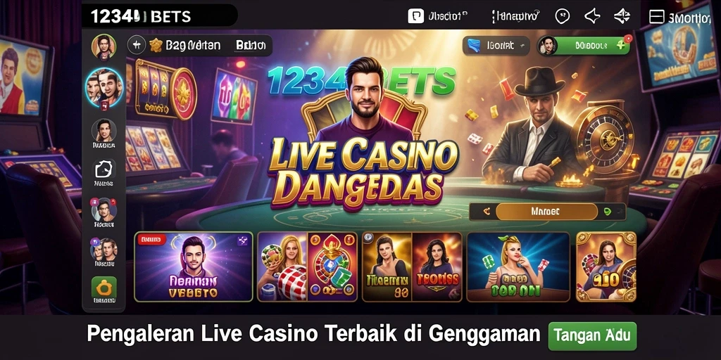 Gameplay Live Casino yang mendebarkan di 1234BETS.