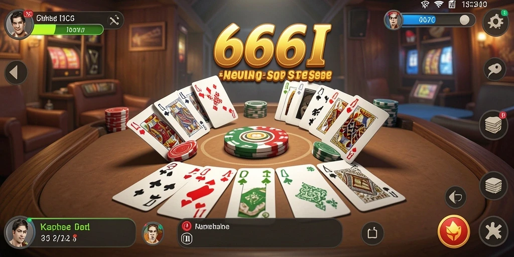 Gameplay Gaple menarik di aplikasi 666I.