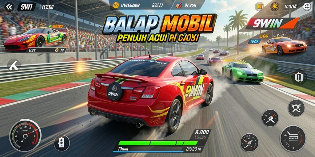 Gameplay balap penuh aksi di 9WIN.