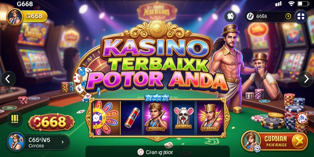 Screenshot G668 menampilkan gameplay kasino yang menakjubkan dan penuh aksi.