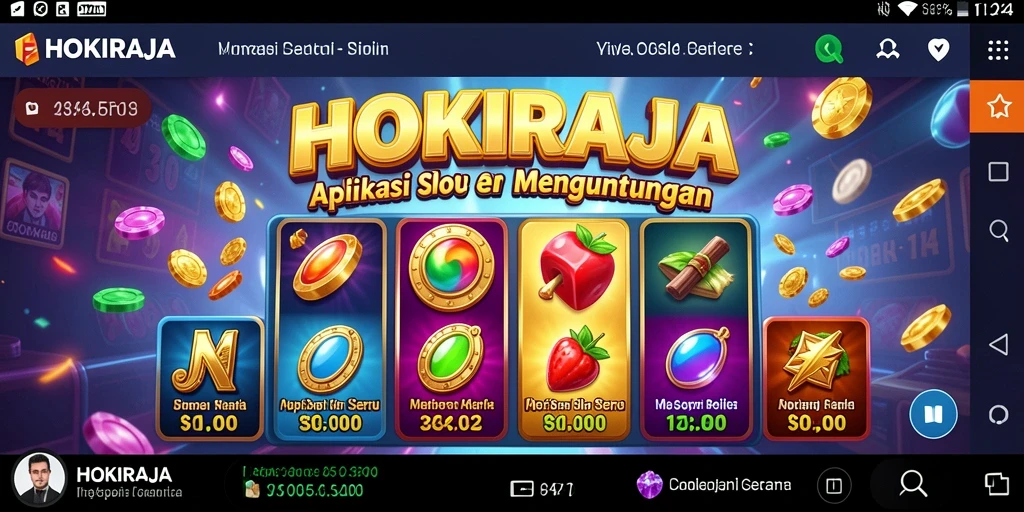 Screenshot HOKIRAJA menampilkan gameplay Slot yang seru dan interaktif.