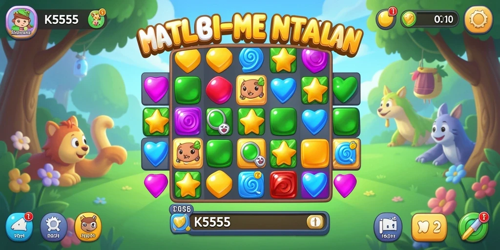 Gameplay K5555 yang seru dan penuh warna.