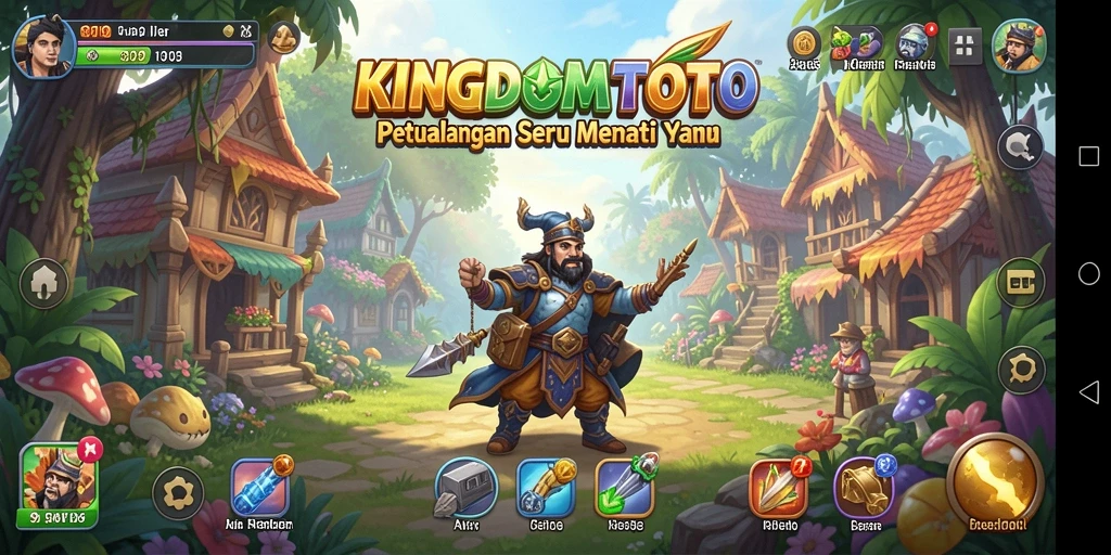Screenshot gameplay seru dari KINGDOMTOTO yang menunjukkan petualangan mendebarkan.