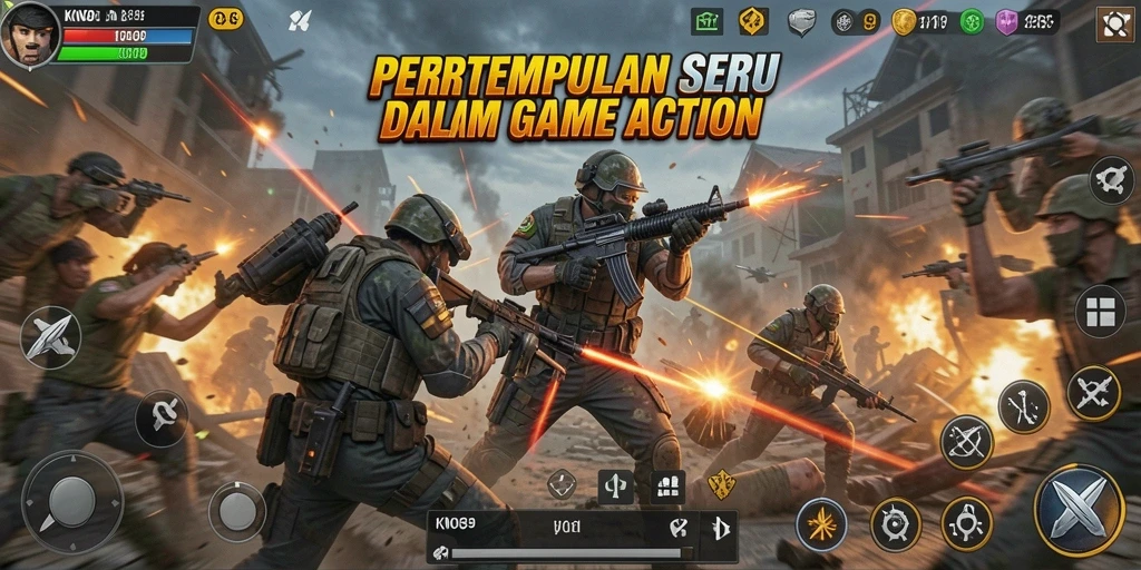 Screenshot KNO89 menampilkan aksi seru dalam pertempuran yang mendebarkan.