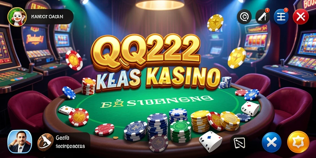 Screenshot gameplay QQ222 yang menampilkan suasana kasino yang menegangkan.