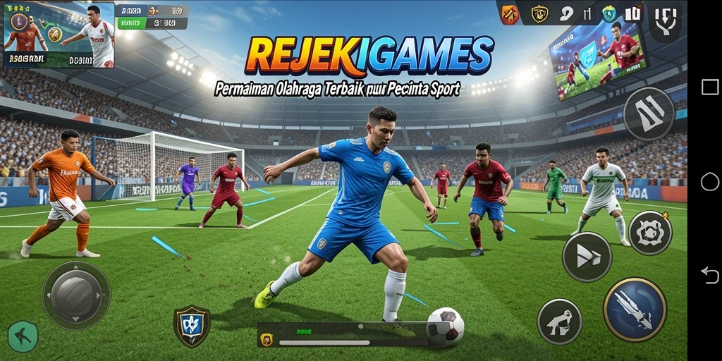 Gameplay olahraga yang mendebarkan di REJEKIGAMES.