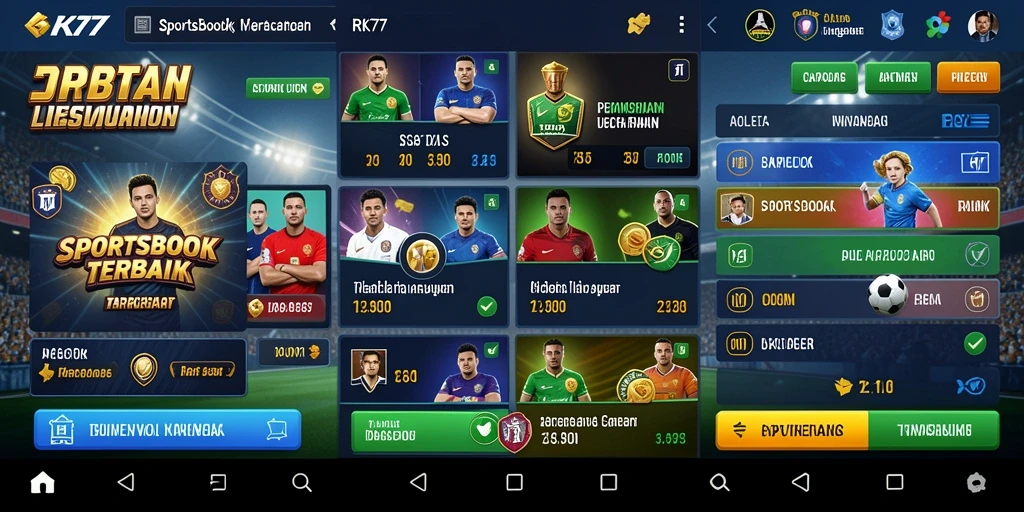 Tampilan gameplay RK77 yang menarik dan informatif untuk taruhan olahraga.