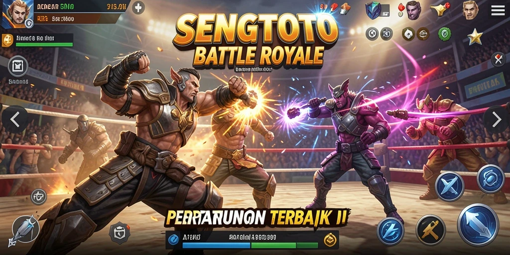 Screenshot SENGTOTO menampilkan aksi seru dalam pertarungan Battle Royale.