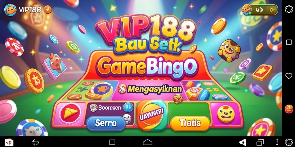 Screenshot VIP188 menunjukkan gameplay Bingo yang seru dan interaktif.